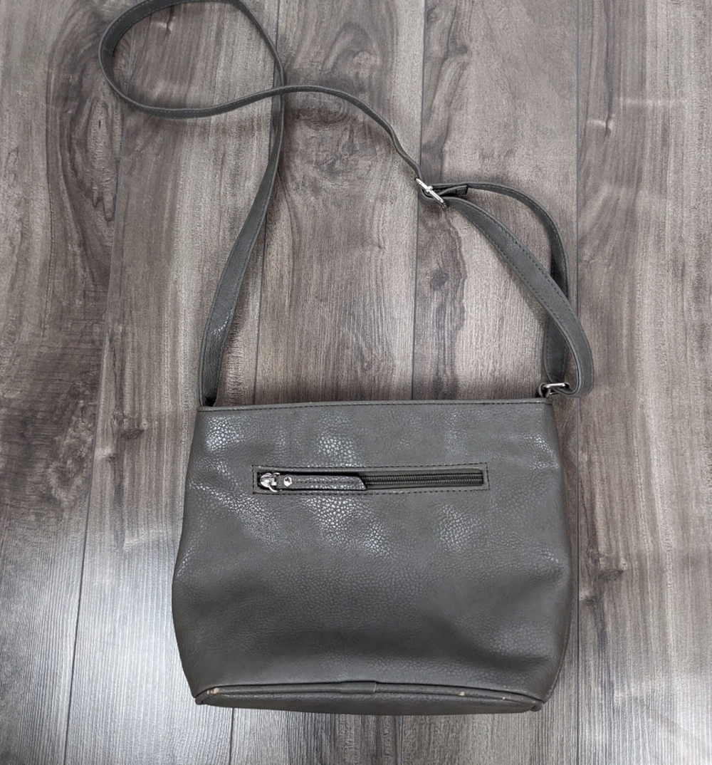 Roots Grey Crossbody Purse - Picture 3 of 11